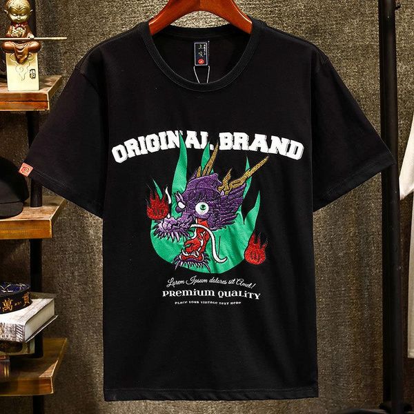 embroidery summer tide brand black leading short-sleeved size t-shirt large and stretch men's t-shirts xxxxl embroidered white leaves n
embroidery summer tide brand black leading short-sleeved size t-shirt large and stretch men's t-shirts xxxxl embroidered white leaves n