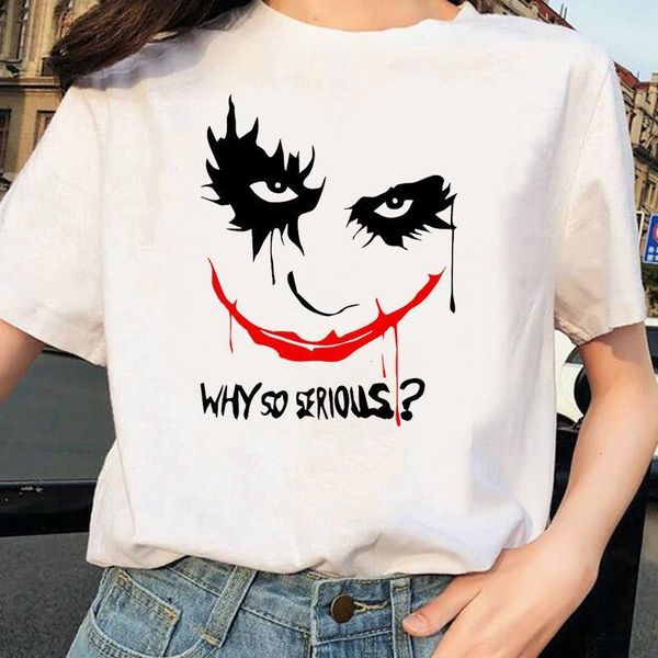 funny t-shirt women joker print summer white tshirt casual harajuku streetwear thin section t shirt
funny t-shirt women joker print summer white tshirt casual harajuku streetwear thin section t shirt