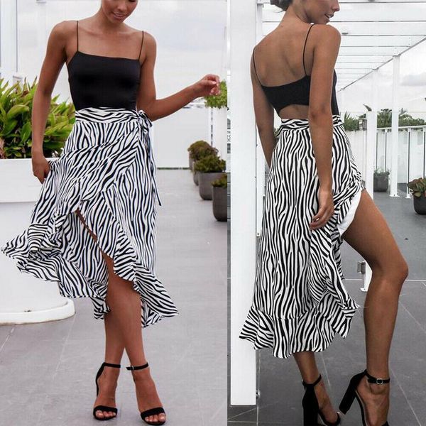 fashion casual women boho long skirt zebra striped high waist beach sarong cover up club party skirts, Black
fashion casual women boho long skirt zebra striped high waist beach sarong cover up club party skirts, Black