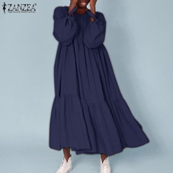 vintage ruffle dresses women 2021 zanzea autumn female puff sleeve maxi vestidos casual solid loose long sundress plus size 5xl, Black;gray
vintage ruffle dresses women 2021 zanzea autumn female puff sleeve maxi vestidos casual solid loose long sundress plus size 5xl, Black;gray