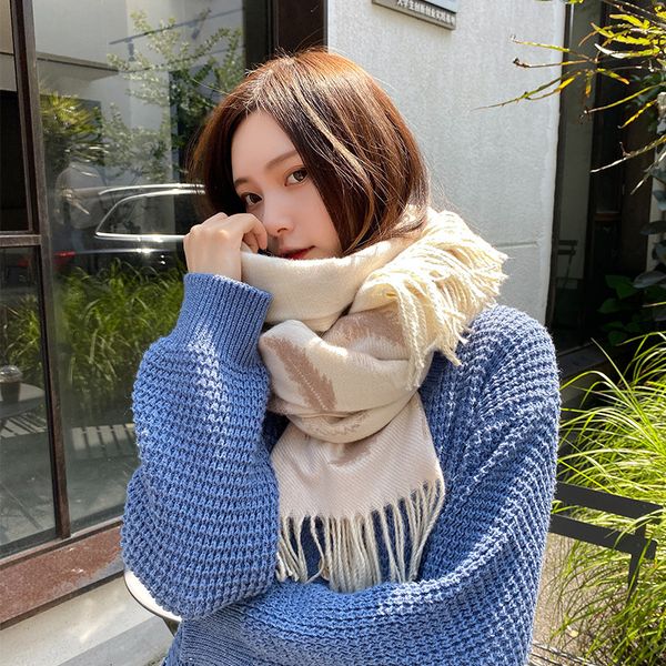 cashmere scarves for women winter thickened new brand student bib with gradient feather warm tassel shawl klwe, Blue;gray
cashmere scarves for women winter thickened new brand student bib with gradient feather warm tassel shawl klwe, Blue;gray
