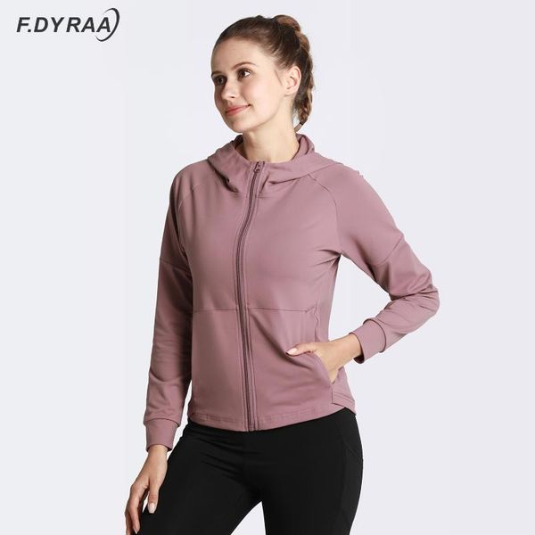 running jackets f.dyraa hooded jacket sports yoga women workout fitness zipper tracksuits training long sleeve coat, Black;red
running jackets f.dyraa hooded jacket sports yoga women workout fitness zipper tracksuits training long sleeve coat, Black;red
