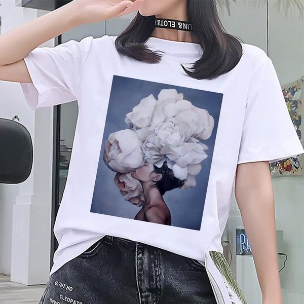 women new 2020 harajuku white tshirt vintage flowers feather print t shirt gothic round neck short sleeve casual t-shirt
women new 2020 harajuku white tshirt vintage flowers feather print t shirt gothic round neck short sleeve casual t-shirt