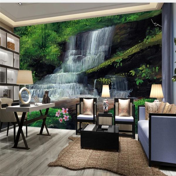 hand-painted new chinese style high mountain flowing waterfall landscape background wall
hand-painted new chinese style high mountain flowing waterfall landscape background wall
