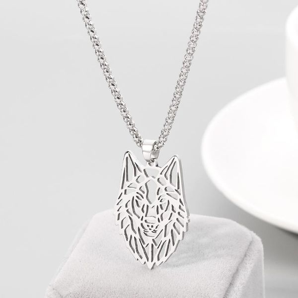 hollow wolf head necklace stainless steel forest animals pendant choker for men silver color cool teen necklaces
hollow wolf head necklace stainless steel forest animals pendant choker for men silver color cool teen necklaces