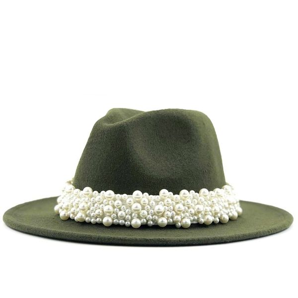 new women men wool fedora hat with pearl ribbon gentleman elegant lady winter autumn wide brim church panama sombrero jazz cap y200110, Blue;gray
new women men wool fedora hat with pearl ribbon gentleman elegant lady winter autumn wide brim church panama sombrero jazz cap y200110, Blue;gray