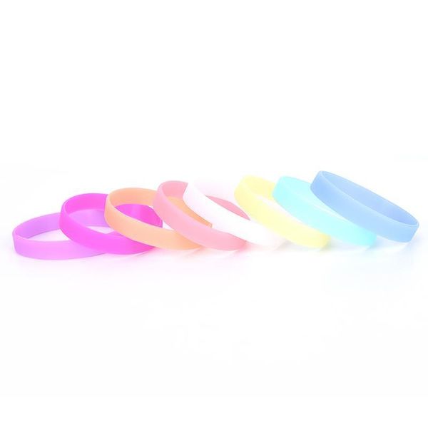 sile luminous rubber sweat band men women bangles basketball sports wristbands sile bracelets qylewi, Black;red