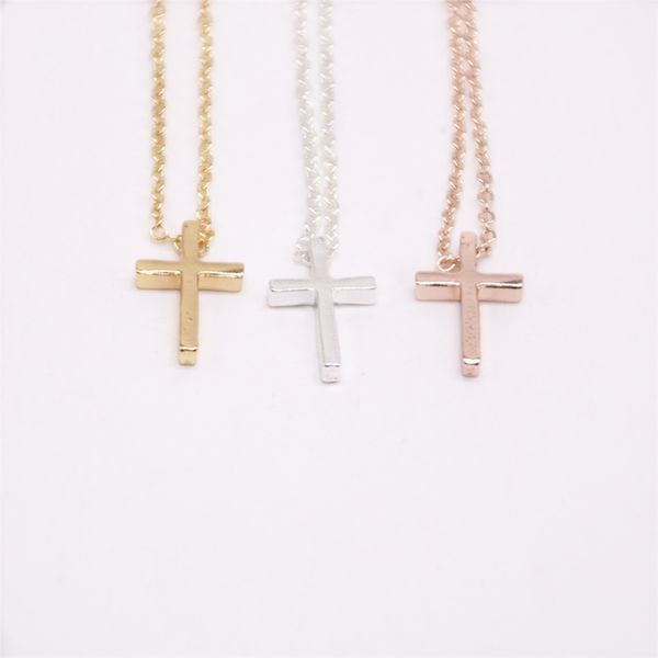 little cross pendant copper necklaces for girls wholesale gold plated necklace, Silver
little cross pendant copper necklaces for girls wholesale gold plated necklace, Silver
