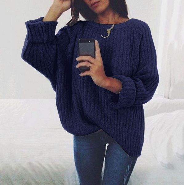 2019 foreign trade explosion models ladies solid color round neck pullover sweater jacket women 02797, White;black
2019 foreign trade explosion models ladies solid color round neck pullover sweater jacket women 02797, White;black