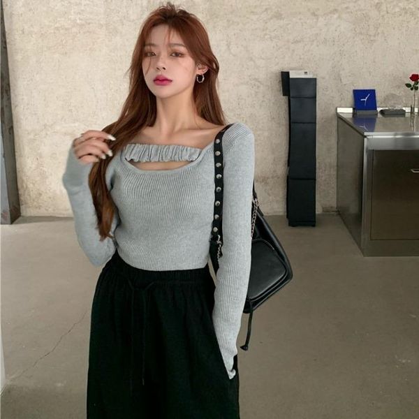 hollow out square collar pullovers spring autumn knitted women's clothing sweaters long sleeve slim ladies korean style new, White;black
hollow out square collar pullovers spring autumn knitted women's clothing sweaters long sleeve slim ladies korean style new, White;black