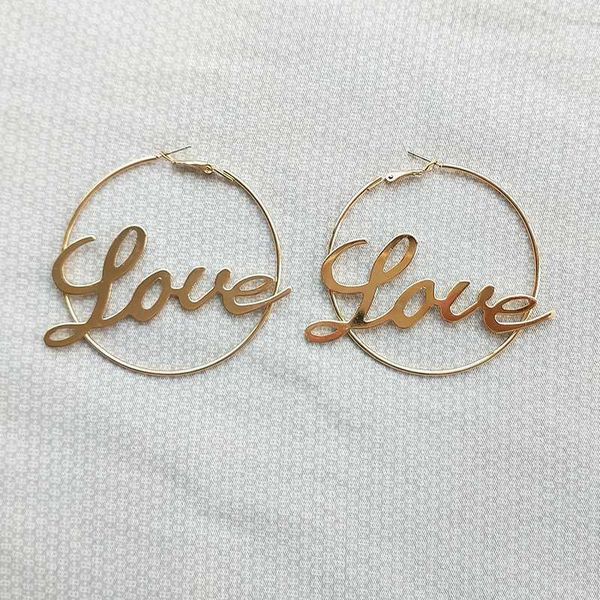 new fashion love hoop earrings for women gold color metal round circle letter hoops earrings hip hop jewelry party lover gift1, Golden;silver
new fashion love hoop earrings for women gold color metal round circle letter hoops earrings hip hop jewelry party lover gift1, Golden;silver