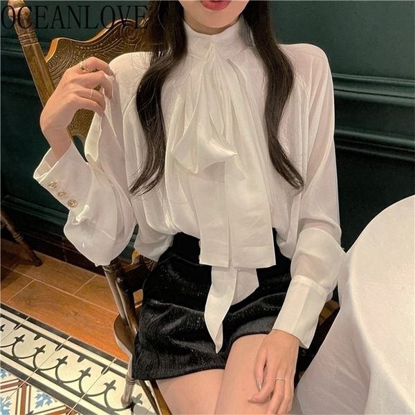 oceanlove solid office ladies shirts spring bow vintage spring korean white blusas mujer fashion elegant sweet women blouses 220311
oceanlove solid office ladies shirts spring bow vintage spring korean white blusas mujer fashion elegant sweet women blouses 220311