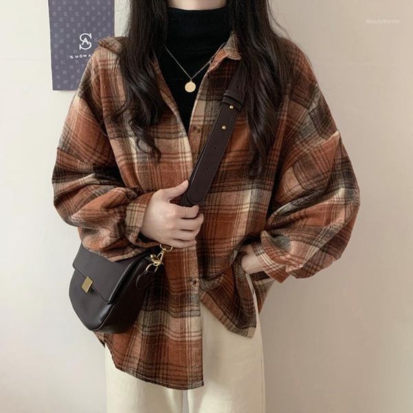 harajuku women autumn long sleeve blouse vintage loose female plaid print shirts casual street lady korean oversized 1, White
harajuku women autumn long sleeve blouse vintage loose female plaid print shirts casual street lady korean oversized 1, White