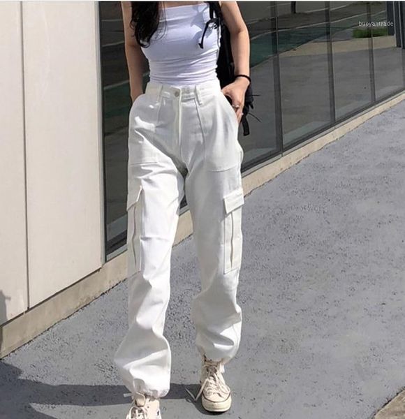 women's pants & capris streeetwear elastic high waist cargo women 2021 summer solid harajuku drawstring joggers trousers pocket1, Black;white
women's pants & capris streeetwear elastic high waist cargo women 2021 summer solid harajuku drawstring joggers trousers pocket1, Black;white