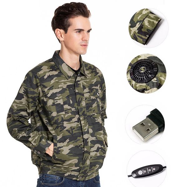 paratago spring summer fan cooling jacket air conditioning cool overalls camouflage coat men women outdoor clothing pc112 q1201, Black;brown
paratago spring summer fan cooling jacket air conditioning cool overalls camouflage coat men women outdoor clothing pc112 q1201, Black;brown