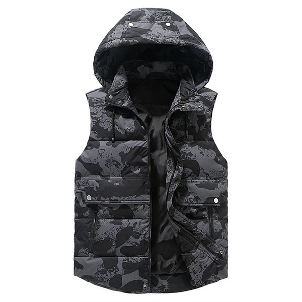 5xl spring winter warm hat detachable men vest sleeveless casual camouflage jacket coat for men waistcoat plus large size c1214, Black;white
5xl spring winter warm hat detachable men vest sleeveless casual camouflage jacket coat for men waistcoat plus large size c1214, Black;white