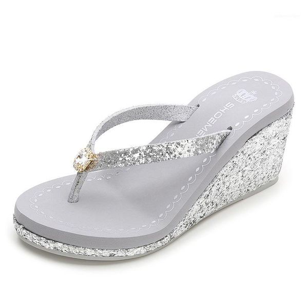 slippers summer beach flip flops women bling wedges heels outdoor platform heels1, Black
slippers summer beach flip flops women bling wedges heels outdoor platform heels1, Black