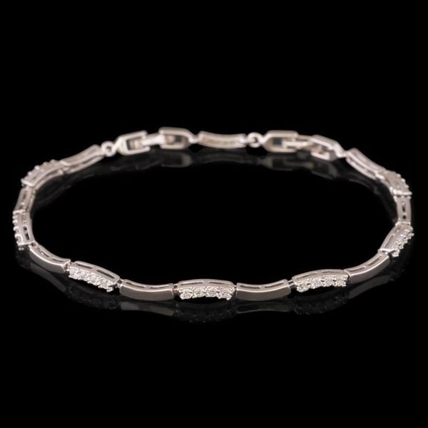 link, chain mxgxfam fashion link bracelet women clear round stone white gold color, Black
link, chain mxgxfam fashion link bracelet women clear round stone white gold color, Black