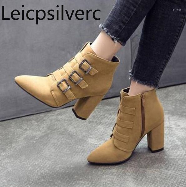 boots autumn and winter fashion women's pointed suede short tube high heel belt buckle yellow plus size 35-501, Black
boots autumn and winter fashion women's pointed suede short tube high heel belt buckle yellow plus size 35-501, Black