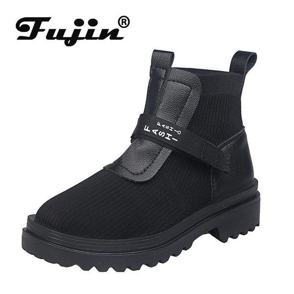 fujin 2020 женские лодыжки сапоги зимние скольжения на дышащей средней круглой головке низкий каблук осень толщиной нижний мода женщины коро, Black
fujin 2020 женские лодыжки сапоги зимние скольжения на дышащей средней круглой головке низкий каблук осень толщиной нижний мода женщины коро, Black
