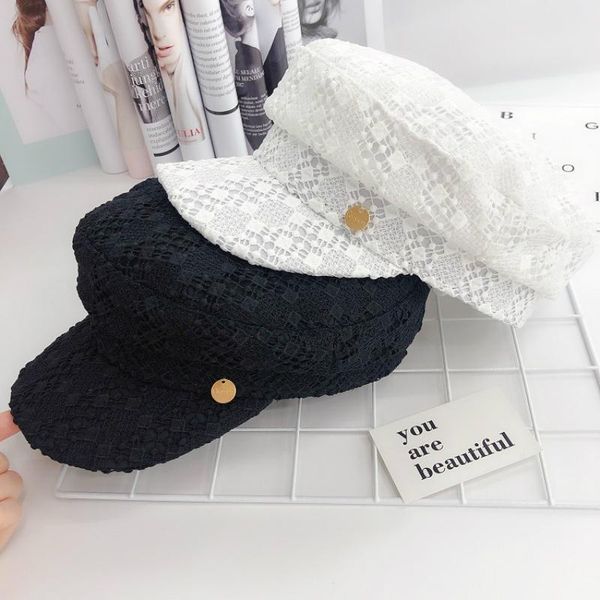 2020 new woman spring summer style small fragrant style retro lace navy hat fashion all-match lady cap painter hats sunhat, Blue;gray
2020 new woman spring summer style small fragrant style retro lace navy hat fashion all-match lady cap painter hats sunhat, Blue;gray