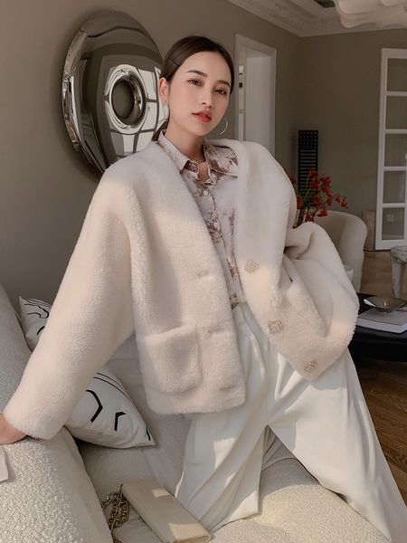 2020 young particle chenille coat womens composite fur integrated lamb fur short fur coat, Black
2020 young particle chenille coat womens composite fur integrated lamb fur short fur coat, Black