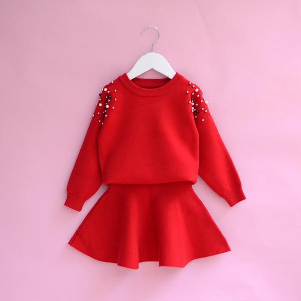 clothing sets 2021 baby girls pearl knit sweater and ruffles skirt pretty children princess fall winter outfits 2pcs, White
clothing sets 2021 baby girls pearl knit sweater and ruffles skirt pretty children princess fall winter outfits 2pcs, White