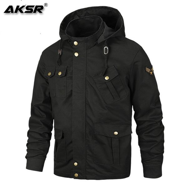 aksr mens autumn winter thermal cotton outerwear men military hooded jacket male plus size jackets coat brand clothing lj201013, Black;brown
aksr mens autumn winter thermal cotton outerwear men military hooded jacket male plus size jackets coat brand clothing lj201013, Black;brown