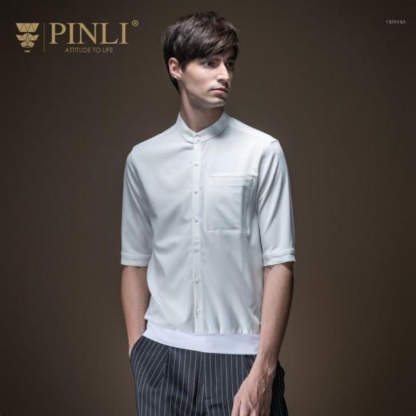 pinli 2020 summer new o-neck solid polyester cool elastic waist sleeve slim casual men short sleeve shirt b202213371, White;black
pinli 2020 summer new o-neck solid polyester cool elastic waist sleeve slim casual men short sleeve shirt b202213371, White;black