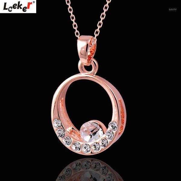 leeker elegant round circle pendant necklace for women shiny crystal stones link chain custome jewelry 444 lk81, Silver
leeker elegant round circle pendant necklace for women shiny crystal stones link chain custome jewelry 444 lk81, Silver