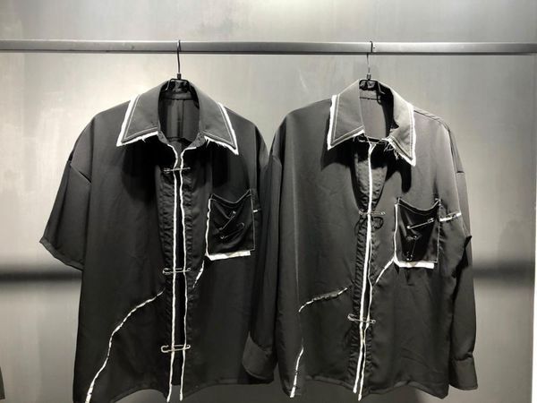 2021 New Homemade Black Slivers Spring/summer Shirt with Long Industrial-style Short Sleeves Men Women 55Y2
2021 New Homemade Black Slivers Spring/summer Shirt with Long Industrial-style Short Sleeves Men Women 55Y2