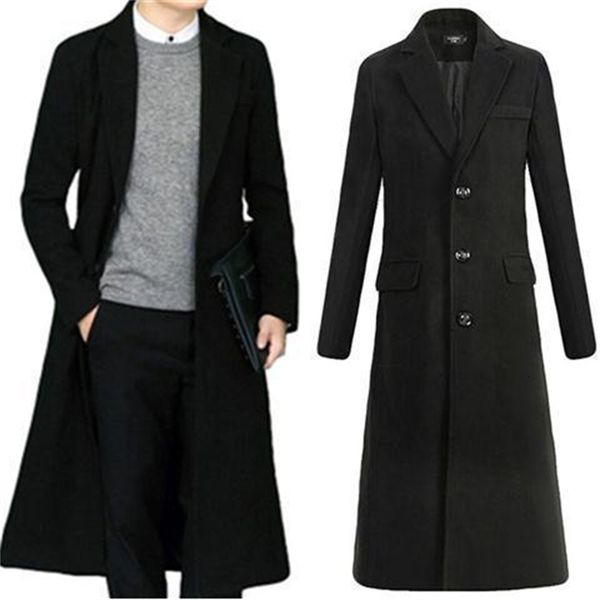 windbreaker super woolen korean long knee winter men's stand collar and cotton coat, Tan;black
windbreaker super woolen korean long knee winter men's stand collar and cotton coat, Tan;black