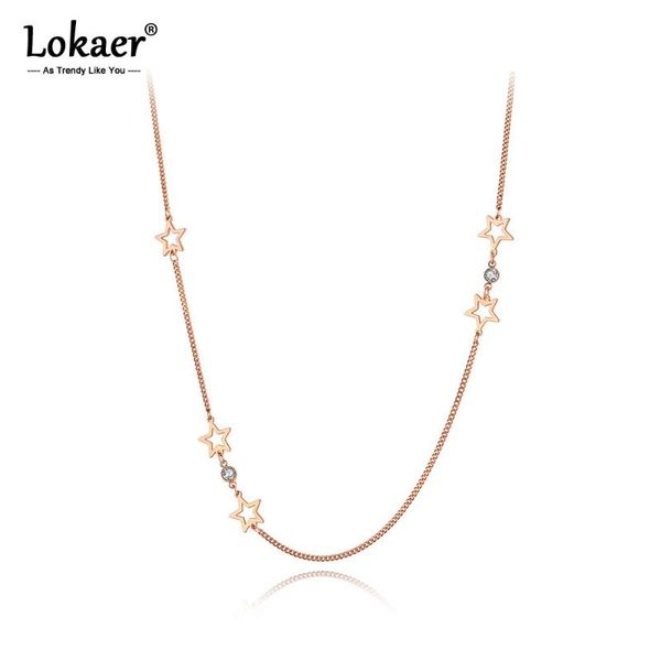 chains lokaer titanium stainless steel 5pcs star charm pendant necklaces jewelry fashion bohemia cz crystal necklace for women n20255, Silver
chains lokaer titanium stainless steel 5pcs star charm pendant necklaces jewelry fashion bohemia cz crystal necklace for women n20255, Silver