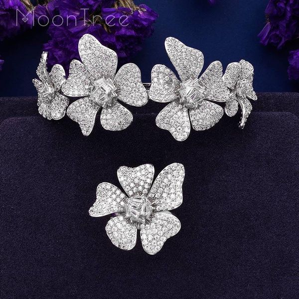 moontree flower leaf wreath luxury cubic zirconia women wedding bridal naija dubai party engagement dress jewelry set, Silver
moontree flower leaf wreath luxury cubic zirconia women wedding bridal naija dubai party engagement dress jewelry set, Silver