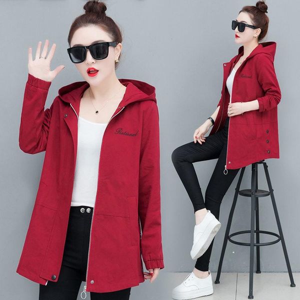 women's trench coats 2021 spring autumn hooded long-sleeved casual windbreaker female long section loose thin coat n792, Tan;black
women's trench coats 2021 spring autumn hooded long-sleeved casual windbreaker female long section loose thin coat n792, Tan;black