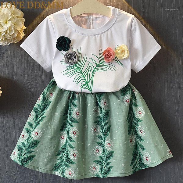 love dd&mm girls clothing sets 2021 new children's clothing girls sweet dimensional rose short-sleeved t-shirts + skirts sets1, White
love dd&mm girls clothing sets 2021 new children's clothing girls sweet dimensional rose short-sleeved t-shirts + skirts sets1, White