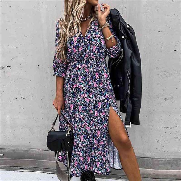 Vintage Floral Print Maxi Dress Women Boho Long Sleeve Dress Turn Down Collar Casual Shirt Dresses, Black;gray
Vintage Floral Print Maxi Dress Women Boho Long Sleeve Dress Turn Down Collar Casual Shirt Dresses, Black;gray