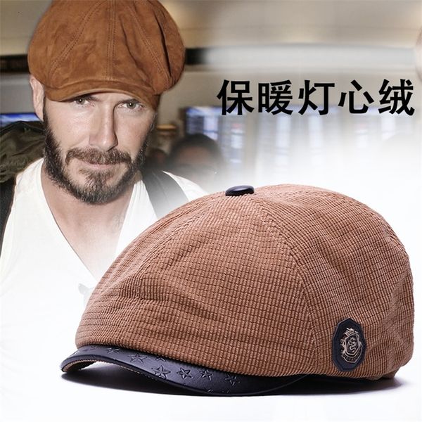 man winter corduroy newsboy caps male thick warm fleece lining peaked cap dad outdoors casual octagonal cap 55.5-60cm 201223, Blue;gray
man winter corduroy newsboy caps male thick warm fleece lining peaked cap dad outdoors casual octagonal cap 55.5-60cm 201223, Blue;gray