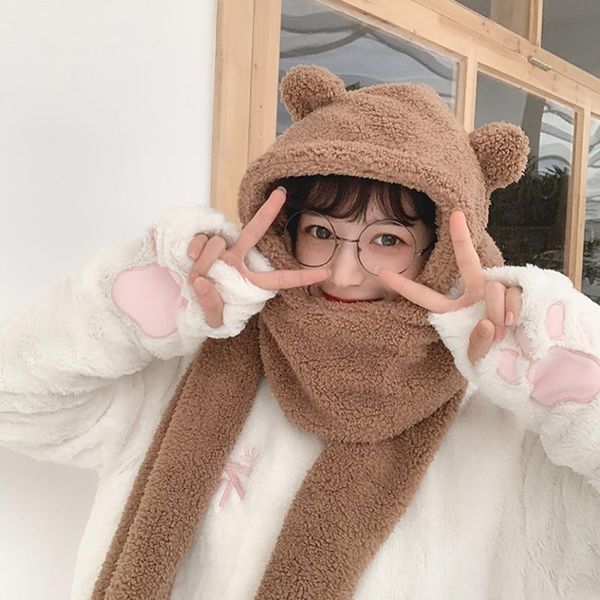 fashion winter women novelty caps warm cute bear ear hat casual plush hat scarf gloves set casual solid fleece women caps, Blue;gray
fashion winter women novelty caps warm cute bear ear hat casual plush hat scarf gloves set casual solid fleece women caps, Blue;gray