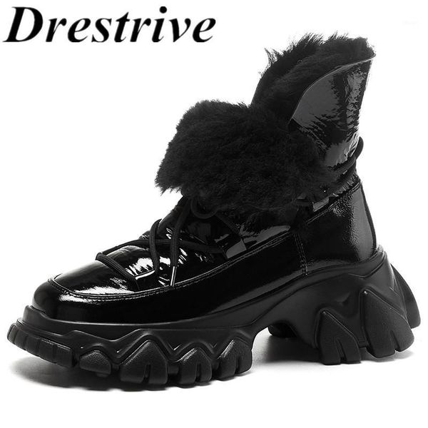 boots drestrive woman winter shoes cow suede thick heel round toe platform ankle cross tied patent leather girls snow boots1, Black
boots drestrive woman winter shoes cow suede thick heel round toe platform ankle cross tied patent leather girls snow boots1, Black