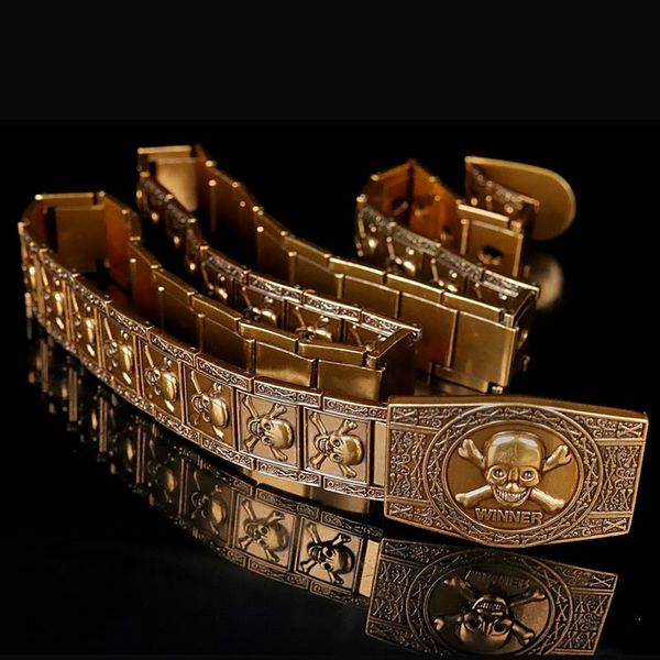 golden skull skeleton buckle metal belt men's punk rock style self-defense stainless steel waistband personalized fashion b29 y200520, Black;brown
golden skull skeleton buckle metal belt men's punk rock style self-defense stainless steel waistband personalized fashion b29 y200520, Black;brown