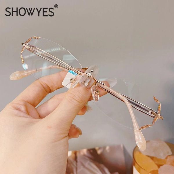 sunglasses oversized elegance reading glasses women rimless eyeglasses gold frames diamond cut with rhinestone lady eyewear, White;black
sunglasses oversized elegance reading glasses women rimless eyeglasses gold frames diamond cut with rhinestone lady eyewear, White;black