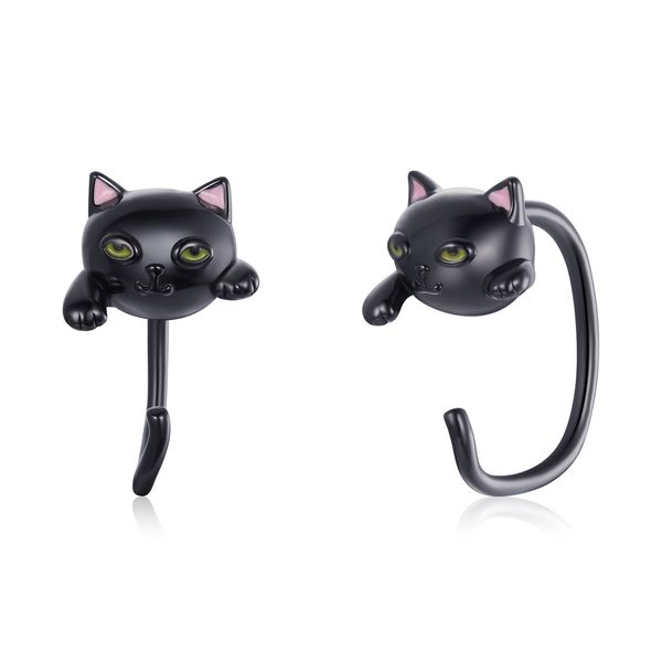 new black gold plated s925 silver cat stud earrings female european and american popular animal ear hook earrings, Golden;silver
new black gold plated s925 silver cat stud earrings female european and american popular animal ear hook earrings, Golden;silver