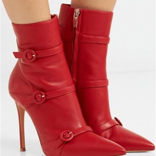 red women mode pointy toe ankle of flat fixed ladies leather zipper high heeled boots horseman aeua, Black
red women mode pointy toe ankle of flat fixed ladies leather zipper high heeled boots horseman aeua, Black