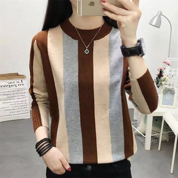 shintimes pullover sweater knitted women winter 2020 new korean style long sleeve stripes o-neck warm female sweaters pull femme lj201124, White;black
shintimes pullover sweater knitted women winter 2020 new korean style long sleeve stripes o-neck warm female sweaters pull femme lj201124, White;black