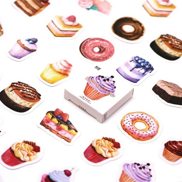 2020 New Shine Purple Cake Notebook Stickers Cartoon Cute Fashion Theme Journal Stickers School Office Pads Stationery