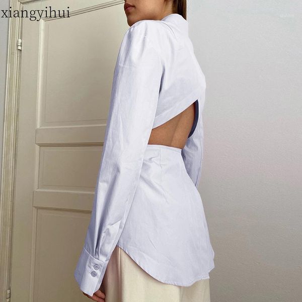 women's blouses & shirts long fashion backless shirt women white black feamle autumn winter casual sleeve ladies clothes1
women's blouses & shirts long fashion backless shirt women white black feamle autumn winter casual sleeve ladies clothes1