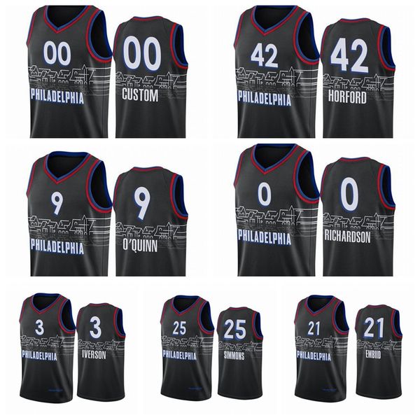 2020/21 men joel embiid ben simmons allen iverson swingman city basketball jersey new black icon edition, Black;red
2020/21 men joel embiid ben simmons allen iverson swingman city basketball jersey new black icon edition, Black;red