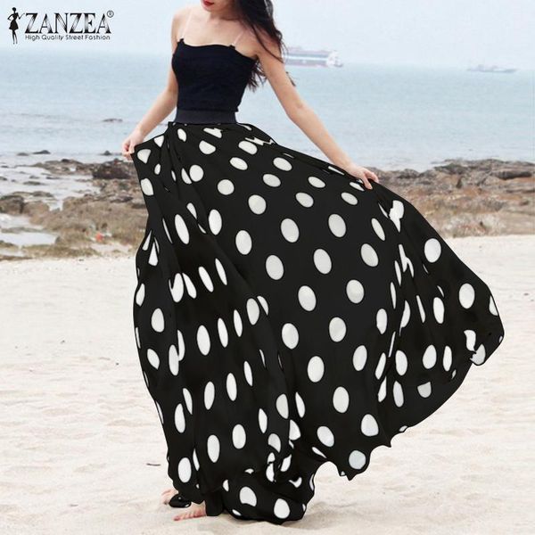 zanzea summer women long polka dot print skirts casual elastic waist skirt party loose maxi skirts female bohemian vestido s-5xl1, Black
zanzea summer women long polka dot print skirts casual elastic waist skirt party loose maxi skirts female bohemian vestido s-5xl1, Black