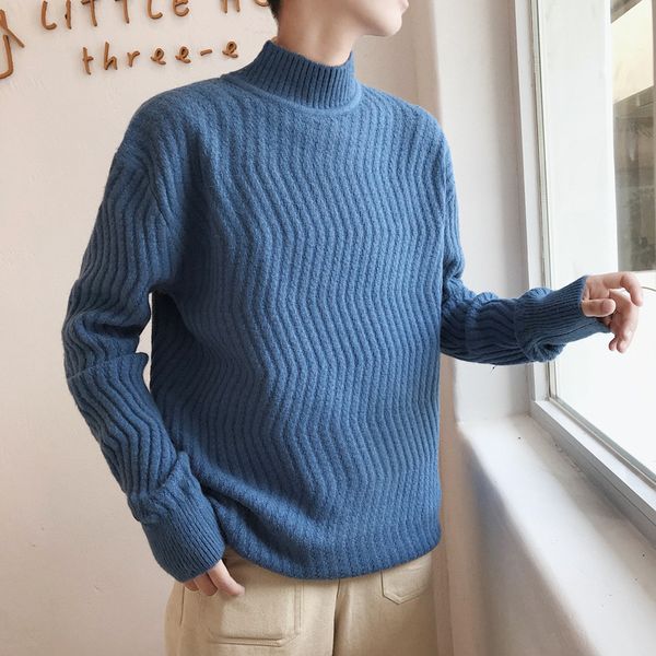 legible winter thick warm turtleneck sweater men solid mens sweaters loose fit pullover men knitwear male, White;black
legible winter thick warm turtleneck sweater men solid mens sweaters loose fit pullover men knitwear male, White;black